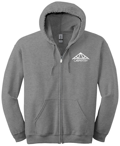 Moore-Norman Carpentry - Gildan - Heavy Blend Full-Zip Hooded Sweatshirt. 18600