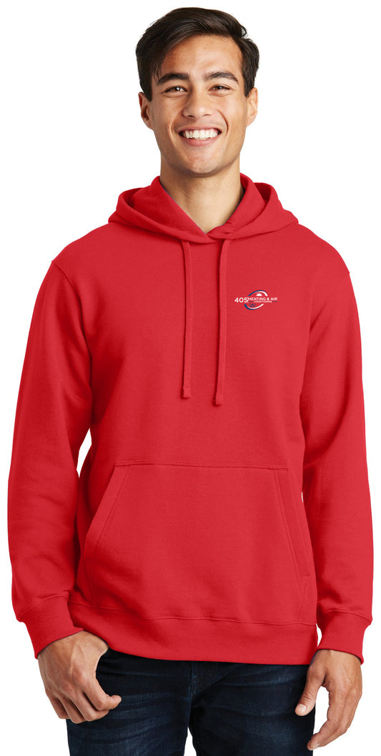405 Heating and Air - RED Friday - Port & Co Fan Favorite Fleece Pullover Hooded Sweatshirt. PC850H