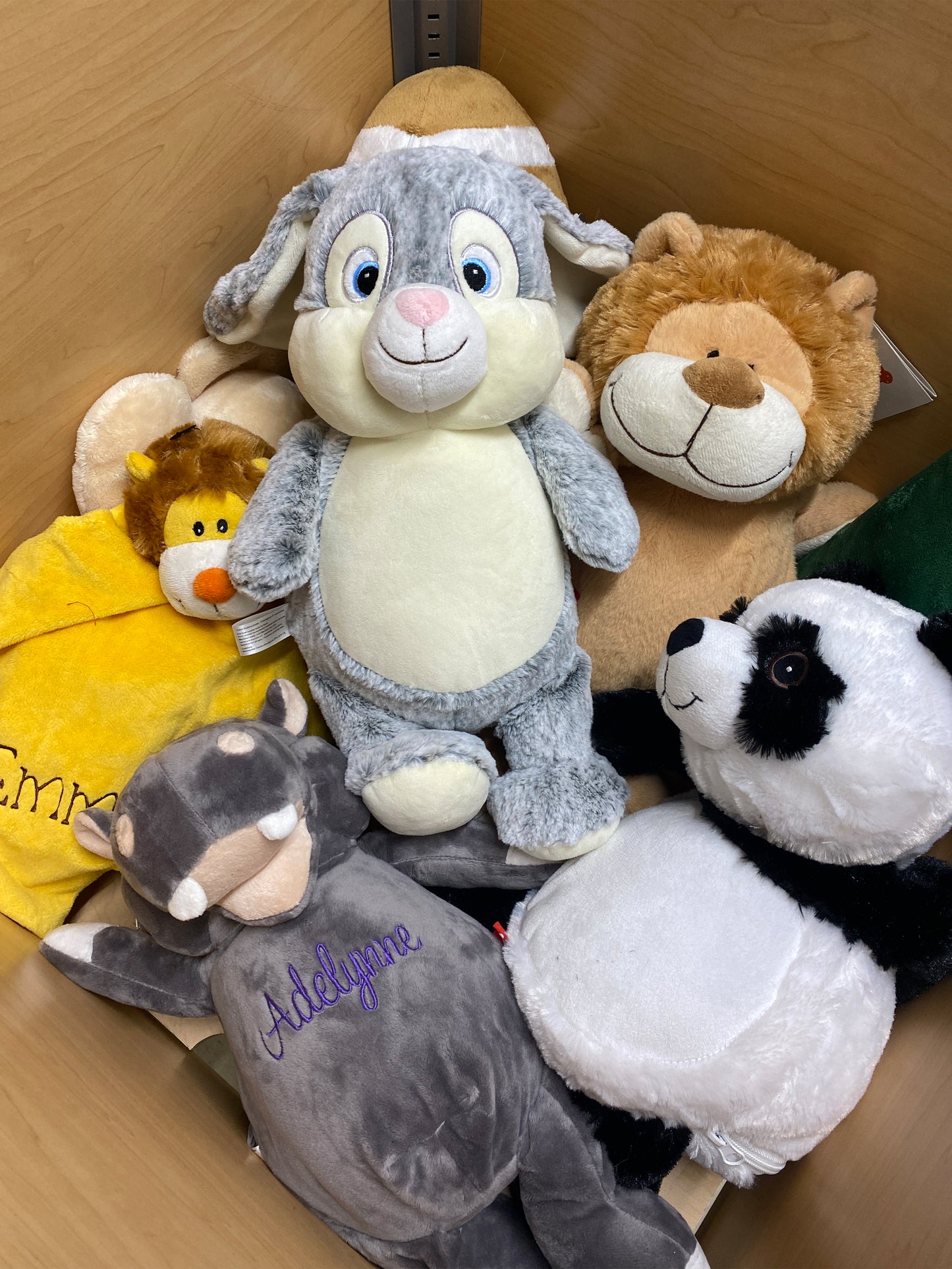 Personalized Cubbie Grey Rabbit – Custom Embroidery