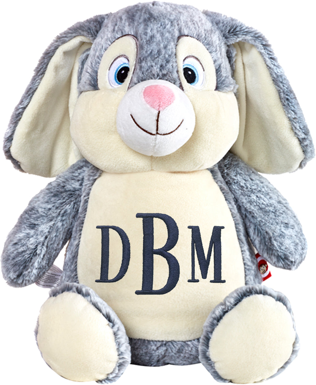 Personalized Cubbie Grey Rabbit – Custom Embroidery