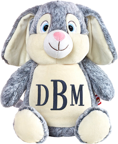 Personalized Cubbie Grey Rabbit – Custom Embroidery