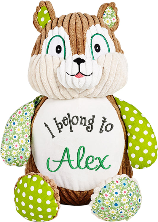 Personalized Cubbie Brown Harlequin Squirrel