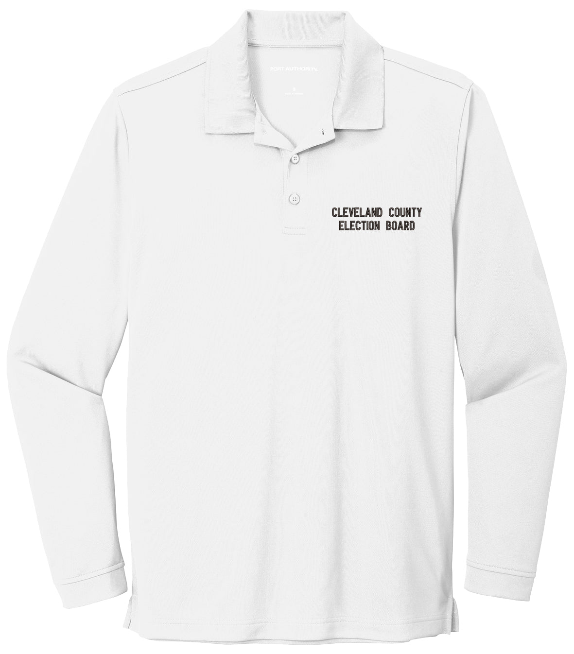 Cleveland County Election Board - Text Only LC - Port Authority ® Dry Zone ® UV Micro-Mesh Long Sleeve Polo K110LS