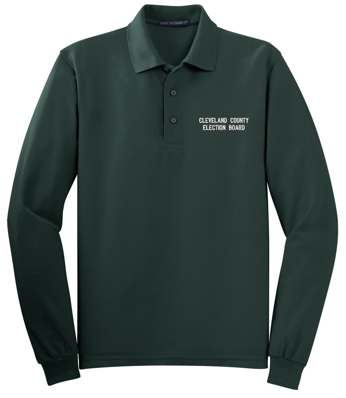 Cleveland County Election Board - Text Only LC - Port Authority® Silk Touch Long Sleeve Polo.  K500LS
