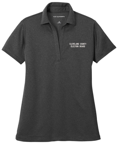 Cleveland County Election Board - Text Only LC - Port Authority ® Women's Heathered Silk Touch  Performance Polo. LK542