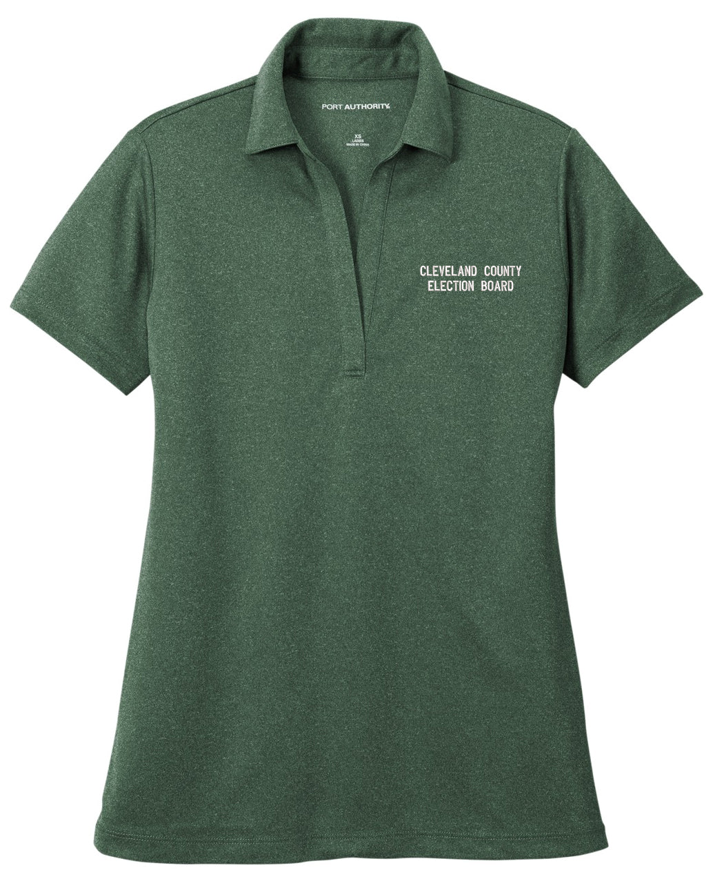 Cleveland County Election Board - Text Only LC - Port Authority ® Women's Heathered Silk Touch  Performance Polo. LK542