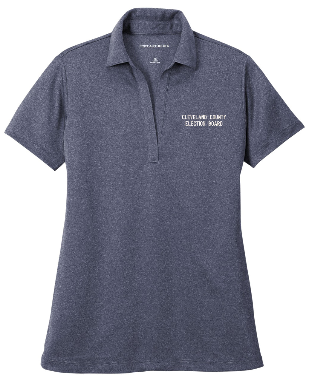 Cleveland County Election Board - Text Only LC - Port Authority ® Women's Heathered Silk Touch  Performance Polo. LK542