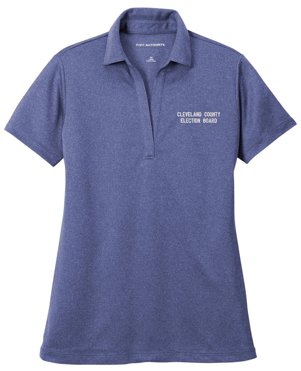 Cleveland County Election Board - Text Only LC - Port Authority ® Women's Heathered Silk Touch  Performance Polo. LK542
