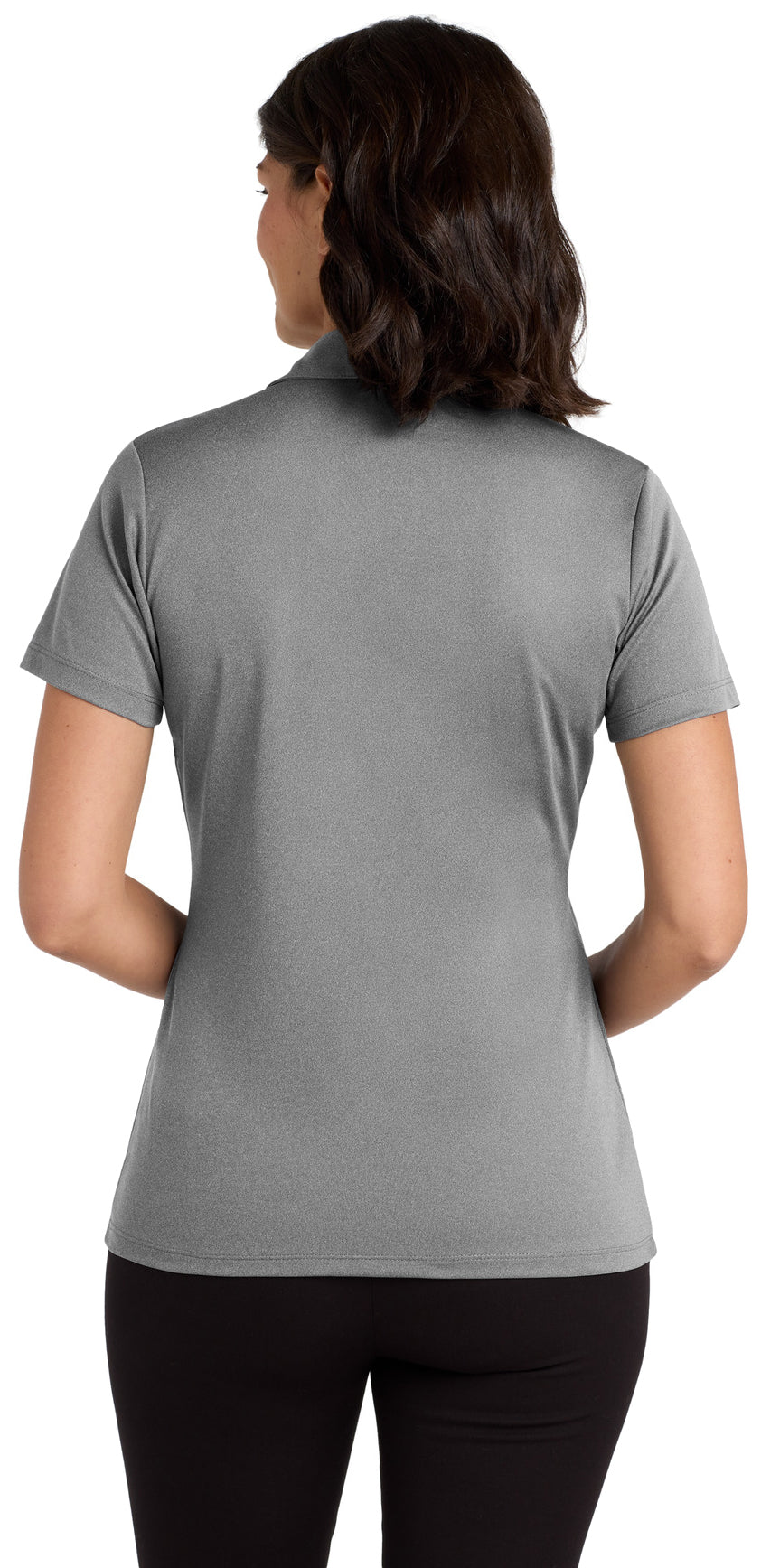 Cleveland County Election Board - Text Only LC - Port Authority ® Women's Heathered Silk Touch  Performance Polo. LK542