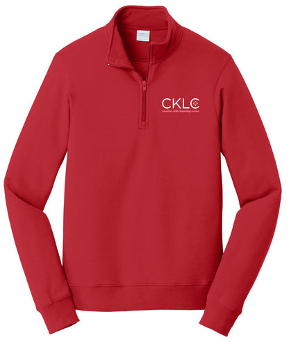 Creative Kids Learning Center - CKLC - Port & Co Fan Favorite Fleece 1/4-Zip Pullover Sweatshirt. PC850Q