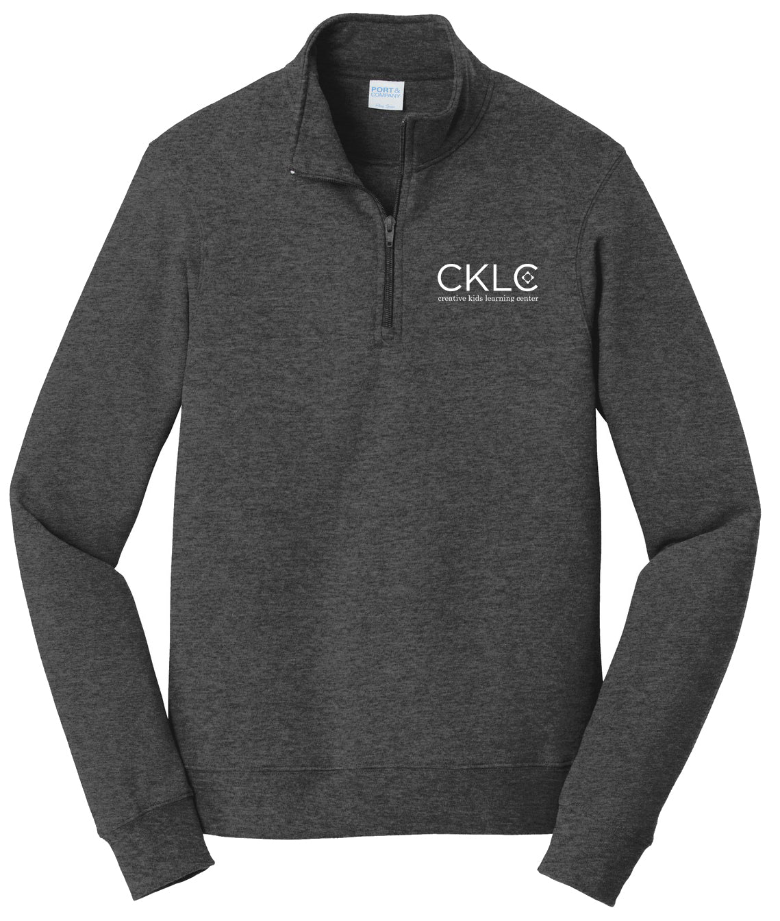 Creative Kids Learning Center - CKLC - Port & Co Fan Favorite Fleece 1/4-Zip Pullover Sweatshirt. PC850Q