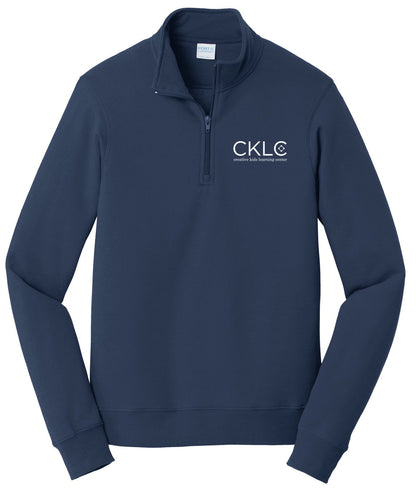 Creative Kids Learning Center - CKLC - Port & Co Fan Favorite Fleece 1/4-Zip Pullover Sweatshirt. PC850Q