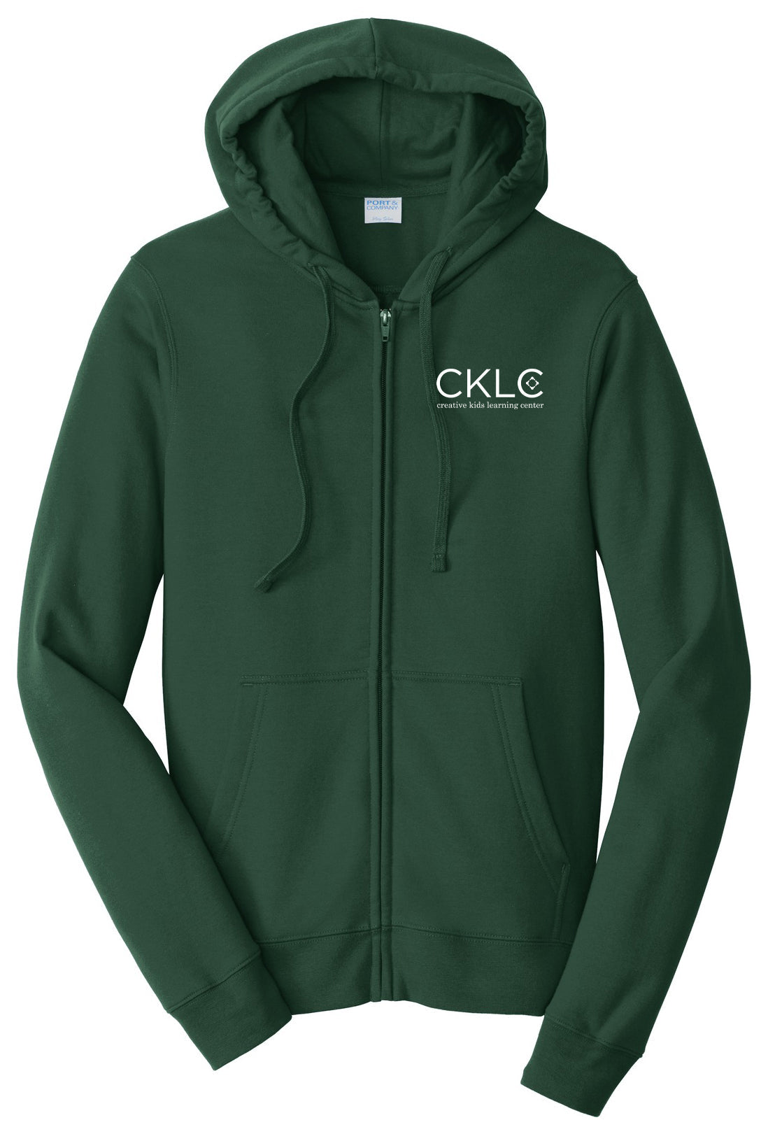 Creative Kids Learning Center - CKLC - Port & Co Fan Favorite Fleece Full-Zip Hooded Sweatshirt. PC850ZH