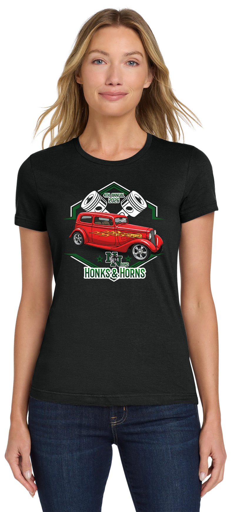 Norman North Band - Honks and Horns - Gildan Softstyle® V-Neck T-Shirt