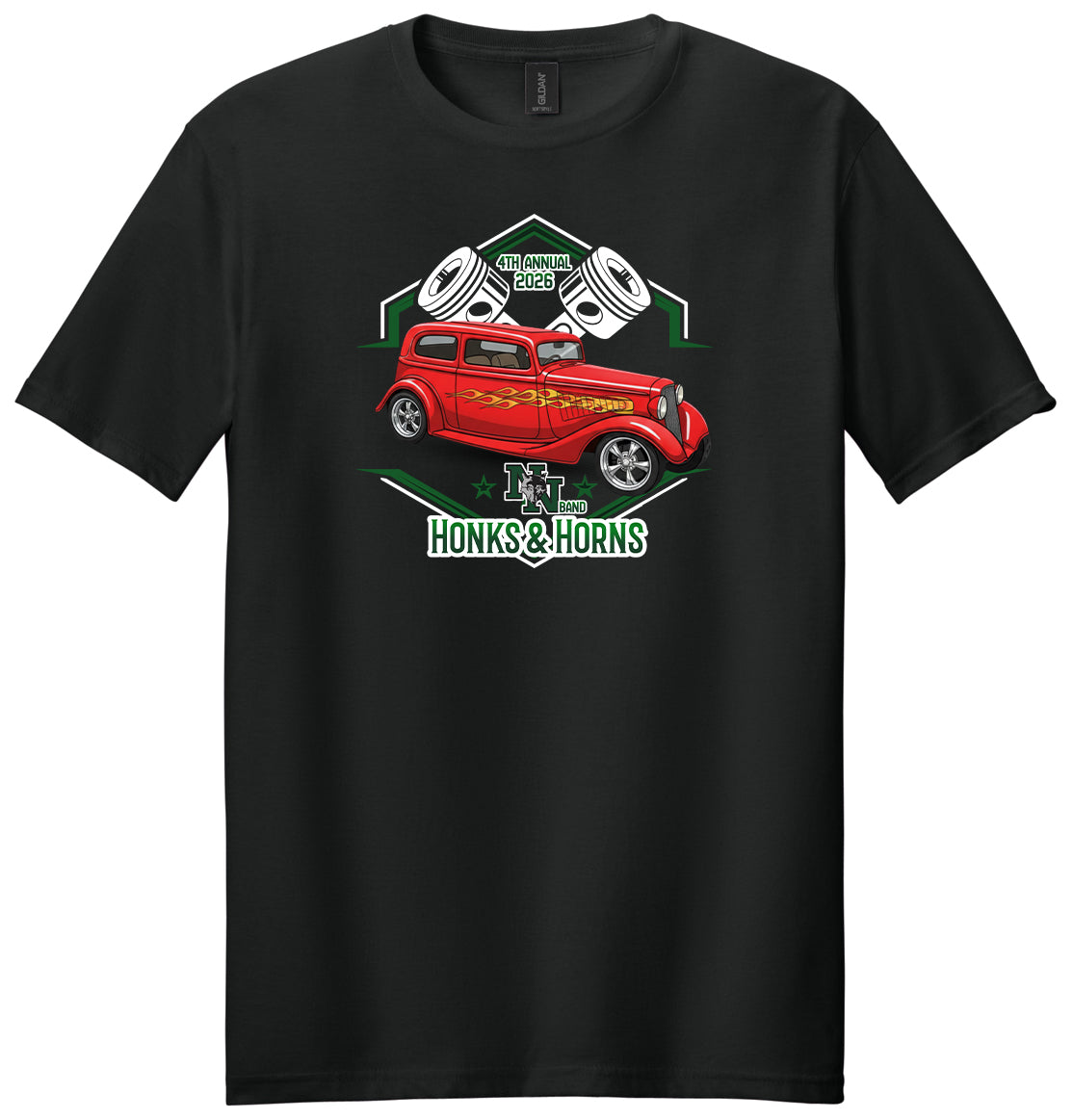Norman North Band - Honks and Horns - Gildan Softstyle® T-Shirt. 64000