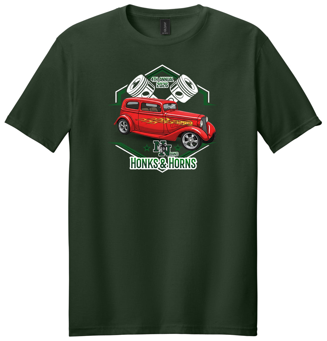 Norman North Band - Honks and Horns - Gildan Softstyle® T-Shirt. 64000