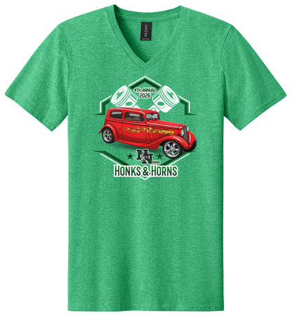 Norman North Band - Honks and Horns - Gildan Softstyle® V-Neck T-Shirt. 64V00