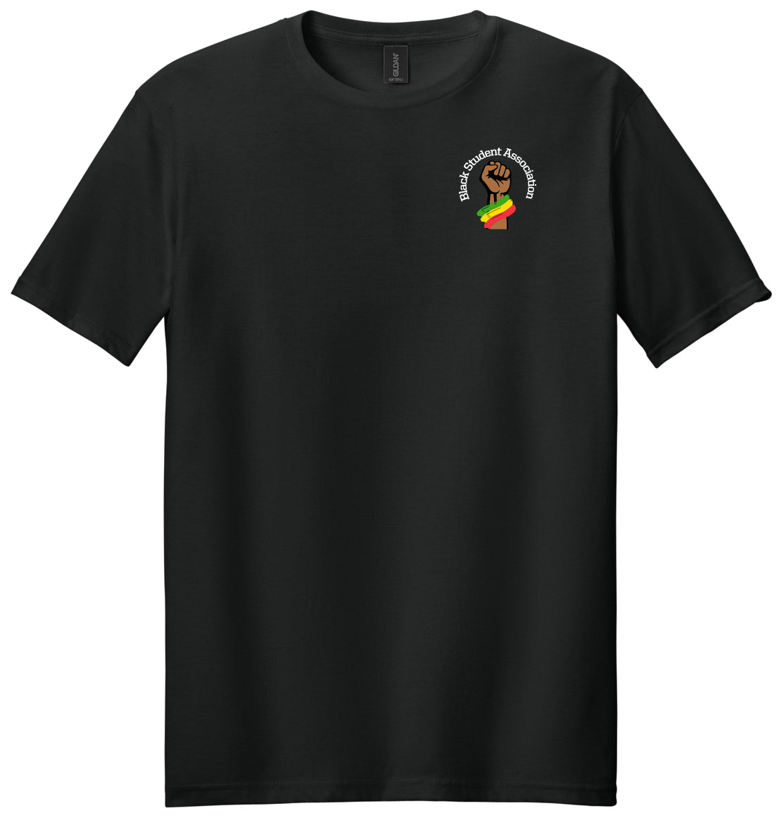 Norman North Black Student Association - LC and Full Back - Gildan Softstyle T-Shirt. 64000