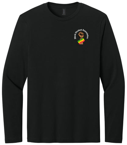 Norman North Black Student Association - LC and Full Back - Gildan Softstyle Long Sleeve T-Shirt. 64400