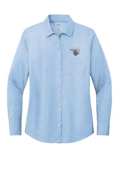 OCEA - Left Chest Logo - Brooks Brothers® Women's Wrinkle-Free Stretch Pinpoint Shirt BB18001