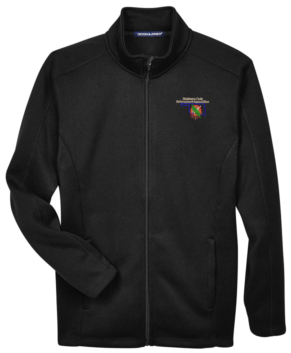 OCEA - Left Chest Logo - Devon & Jones - Men's Bristol Full-Zip Sweater Fleece Jacket