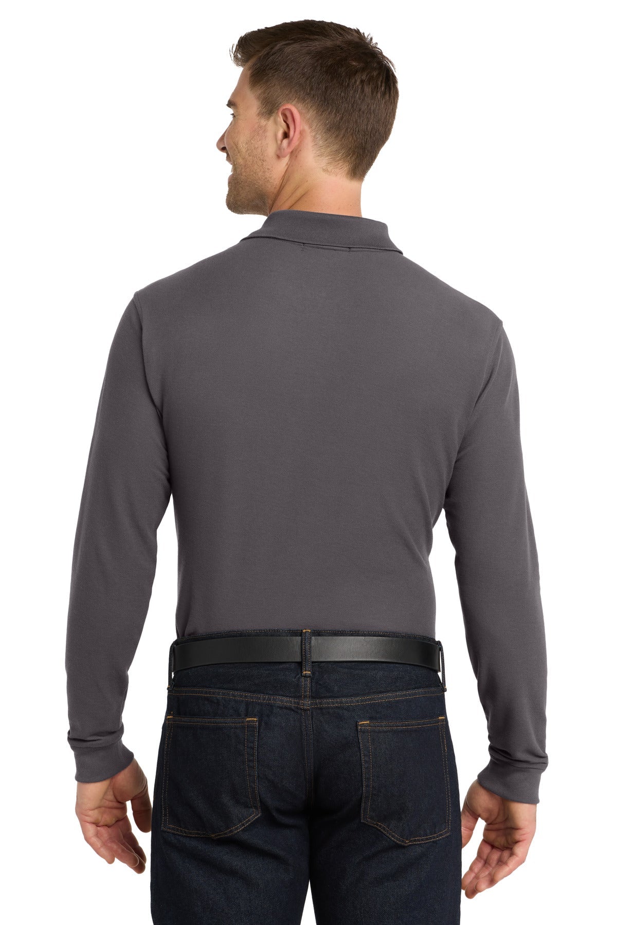 OCEA - Left Chest Logo - Port Authority® Long Sleeve Core Classic Pique Polo. K100LS