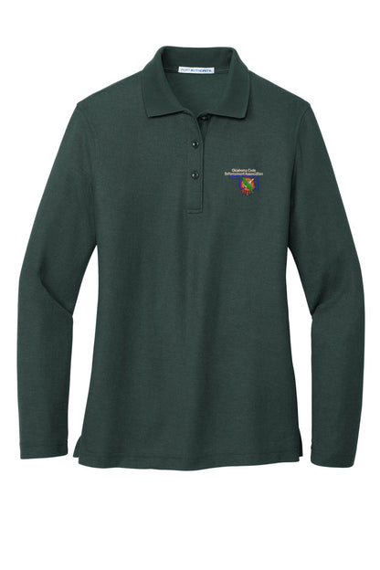 OCEA - Left Chest Logo - Port Authority® Women's Silk Touch Long Sleeve Polo.  L500LS