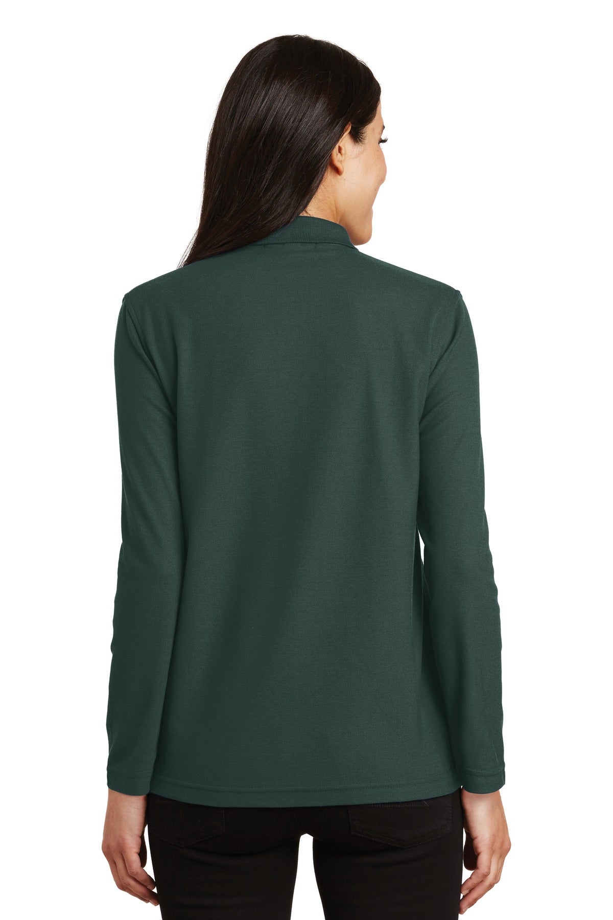 OCEA - Left Chest Logo - Port Authority® Women's Silk Touch Long Sleeve Polo.  L500LS