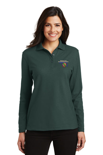 OCEA - Left Chest Logo - Port Authority® Long Sleeve Core Classic Piqu