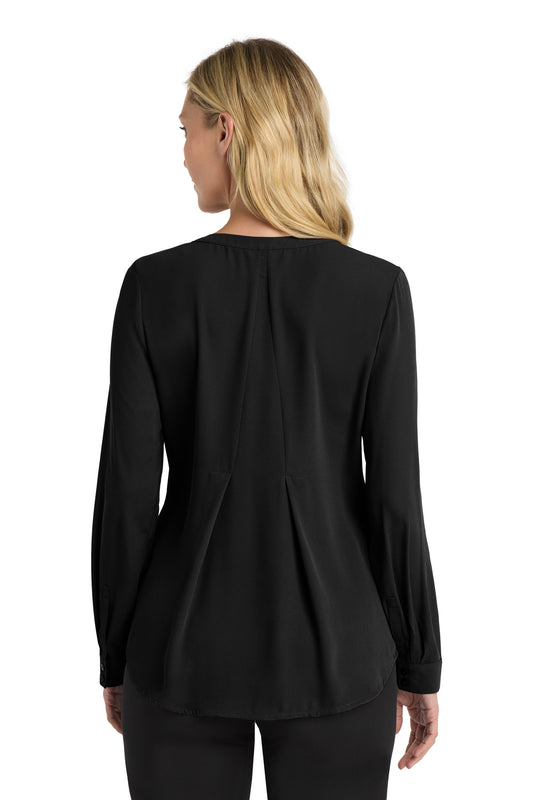 OKRAA Leadership - Logo LC - Port Authority® Women's Long Sleeve Button-Front Blouse. LW700