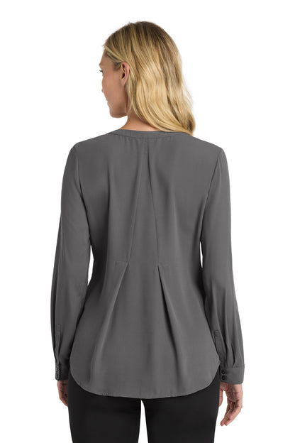 OKRAA Leadership - Logo LC - Port Authority® Women's Long Sleeve Button-Front Blouse. LW700