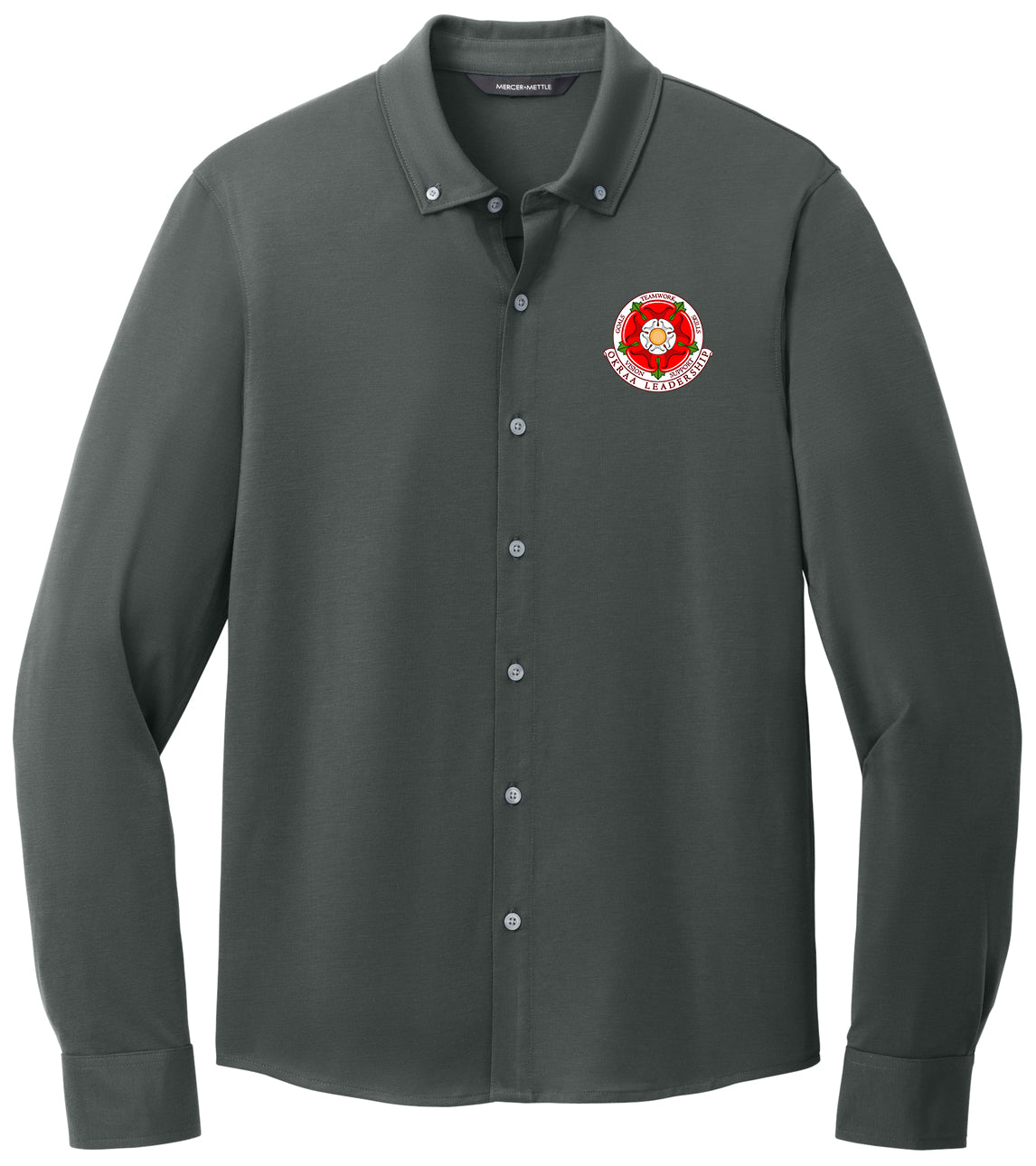 OKRAA Leadership - Logo LC - Mercer+Mettle® Stretch Jersey Long Sleeve Shirt MM1018