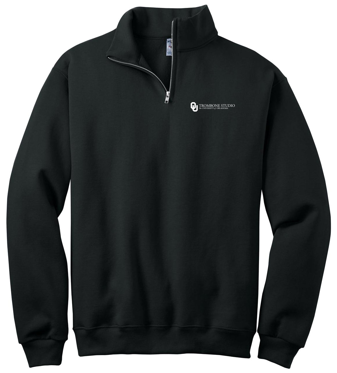 OU Trombone Studio - LC Logo - Jerzees - NuBlend 1/4-Zip Cadet Collar Sweatshirt. 995M