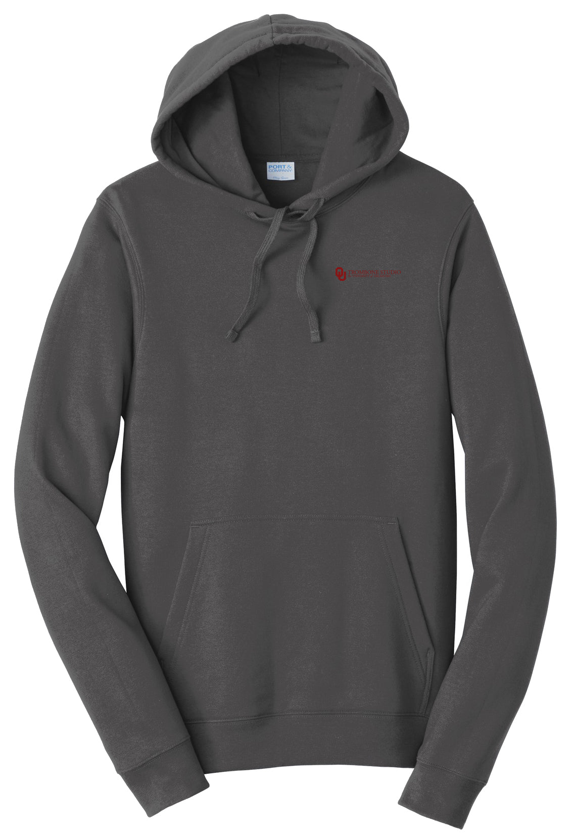 OU Trombone Studio - LC and Full Back - Port & Co Fan Favorite Fleece Pullover Hooded Sweatshirt. PC850H