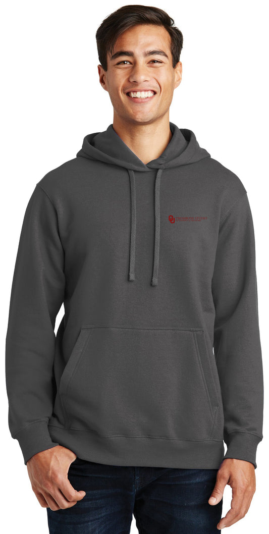 OU Trombone Studio - LC and Full Back - Port & Co Fan Favorite Fleece Pullover Hooded Sweatshirt. PC850H