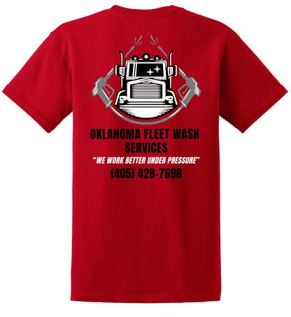 Oklahoma Fleet Wash Services - Left Chest and Full Back - Gildan® - Ultra Cotton® 100% US Cotton T-Shirt.  2000