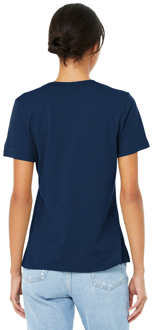 Oklahoma Smoke - Angled Tail Script - BELLA+CANVAS ® Women's Relaxed Jersey Short Sleeve Tee. BC6400