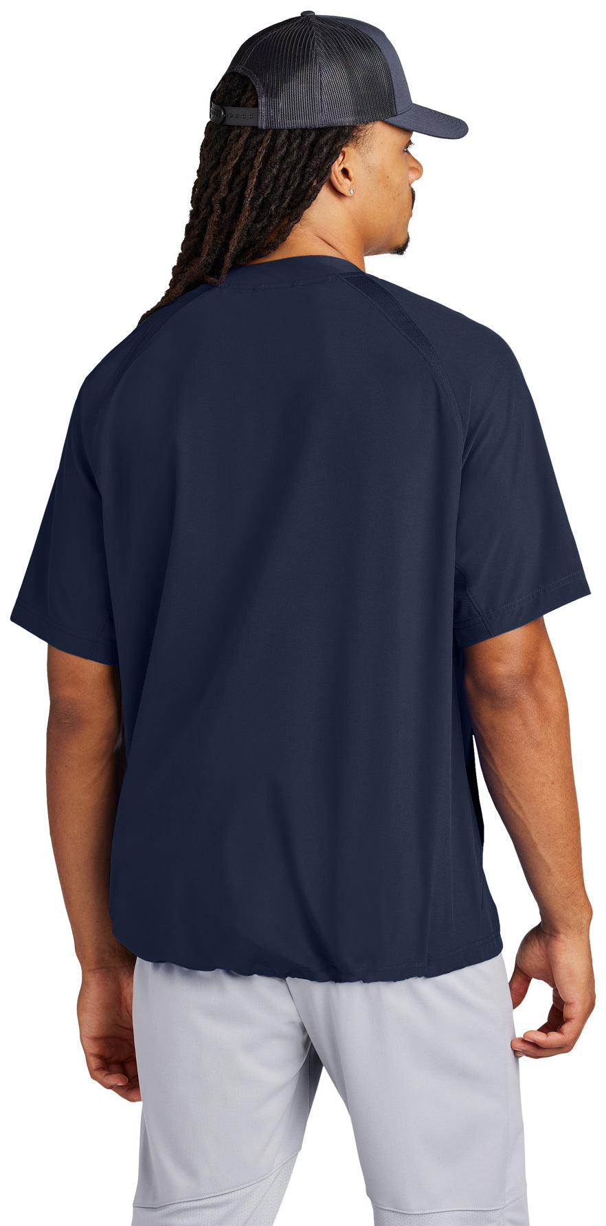 Oklahoma Smoke - Athletic Monogram - Sport-Tek® Repeat 1/2-Zip Short Sleeve Jacket JST489