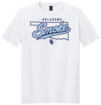 Oklahoma Smoke - State Outline - Gildan Softstyle® T-Shirt. 64000