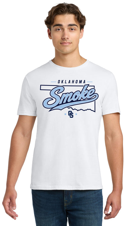 Oklahoma Smoke - State Outline - Gildan Softstyle® T-Shirt. 64000