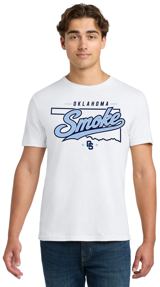 Oklahoma Smoke - State Outline - Gildan Softstyle® T-Shirt. 64000