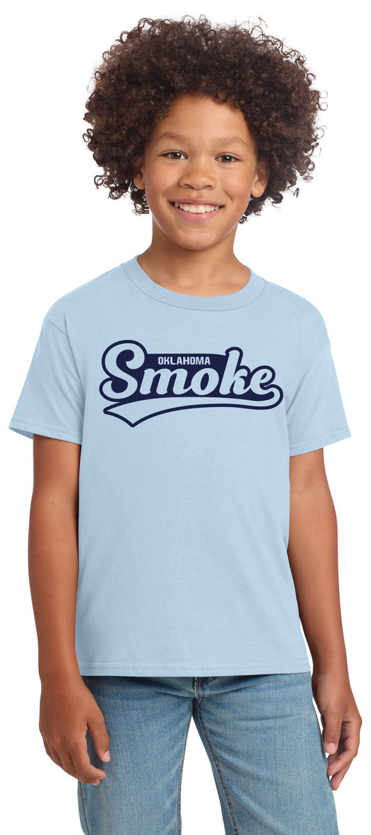 Oklahoma Smoke - Tail Script - BELLA+CANVAS® Women's Micro Rib 3/4 Rag