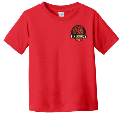 Red Dirt Firebirds - Logo LC - Rabbit Skins Toddler Fine Jersey Tee. RS3321