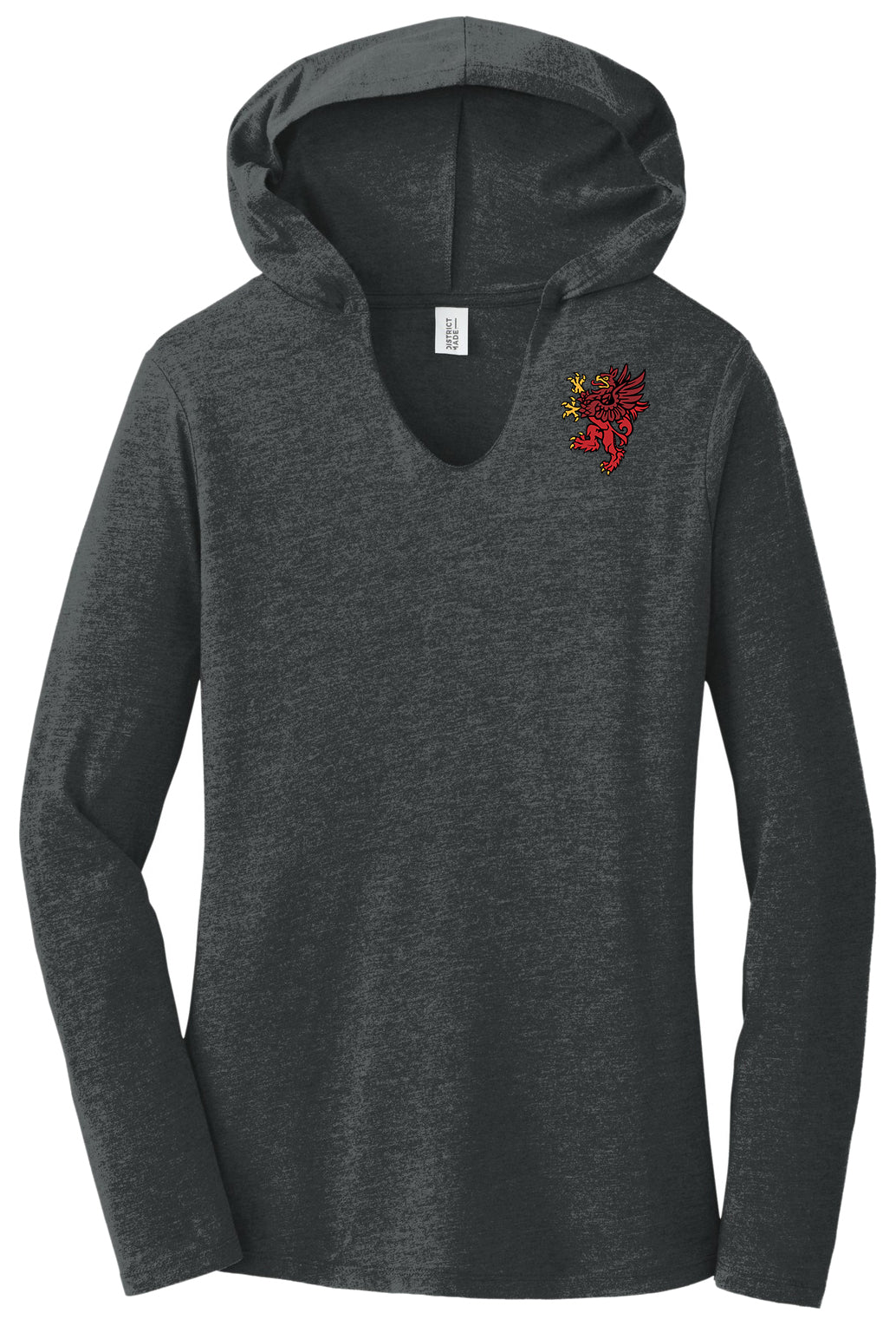 Red Griffin - District Women's Perfect Tri Long Sleeve Hoodie. DM139L