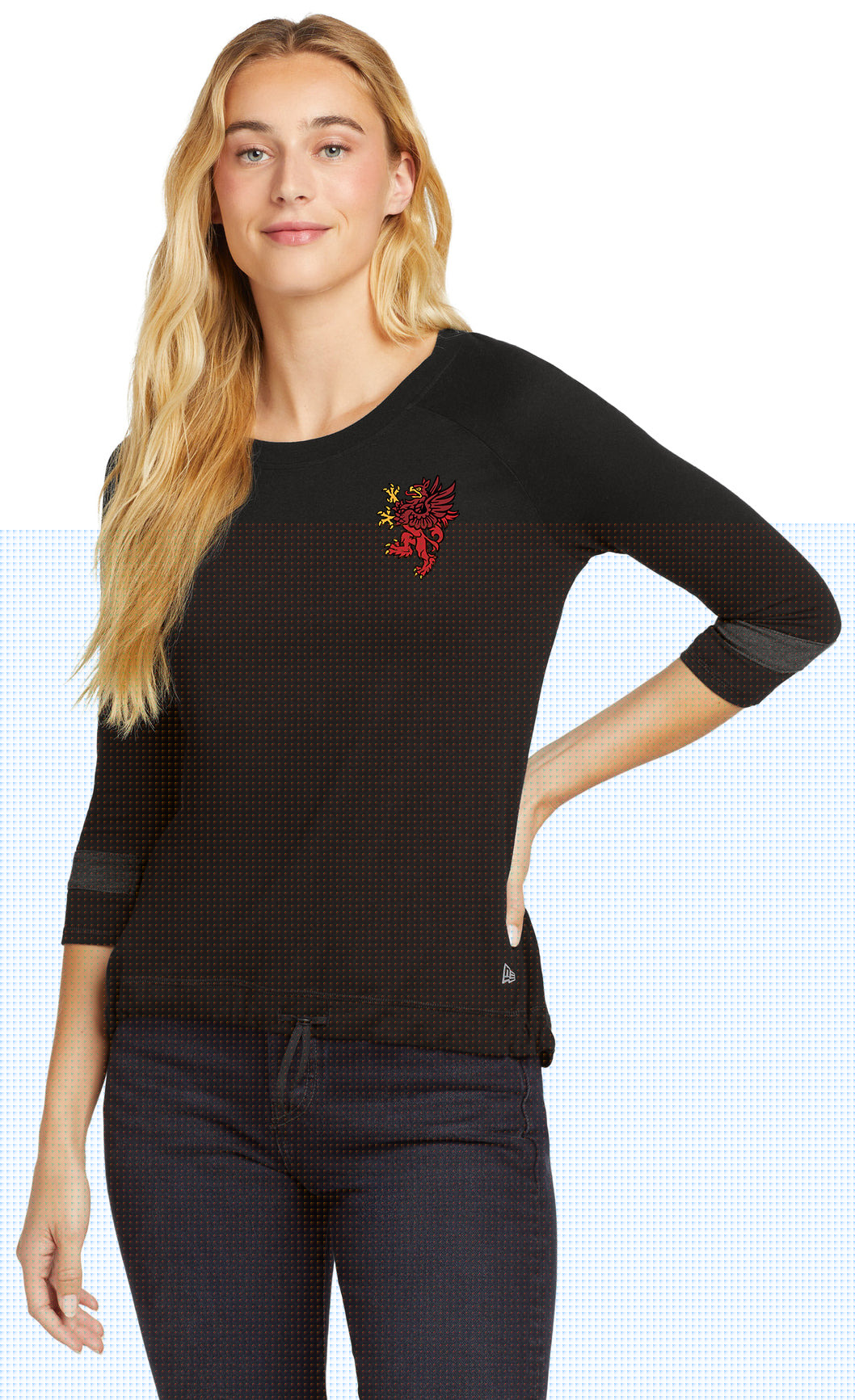 Red Griffin - District  Women's Perfect Tri  Hooded Cardigan. DT156