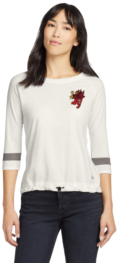 Red Griffin - New Era  Women's Tri-Blend 3/4-Sleeve Tee LNEA136