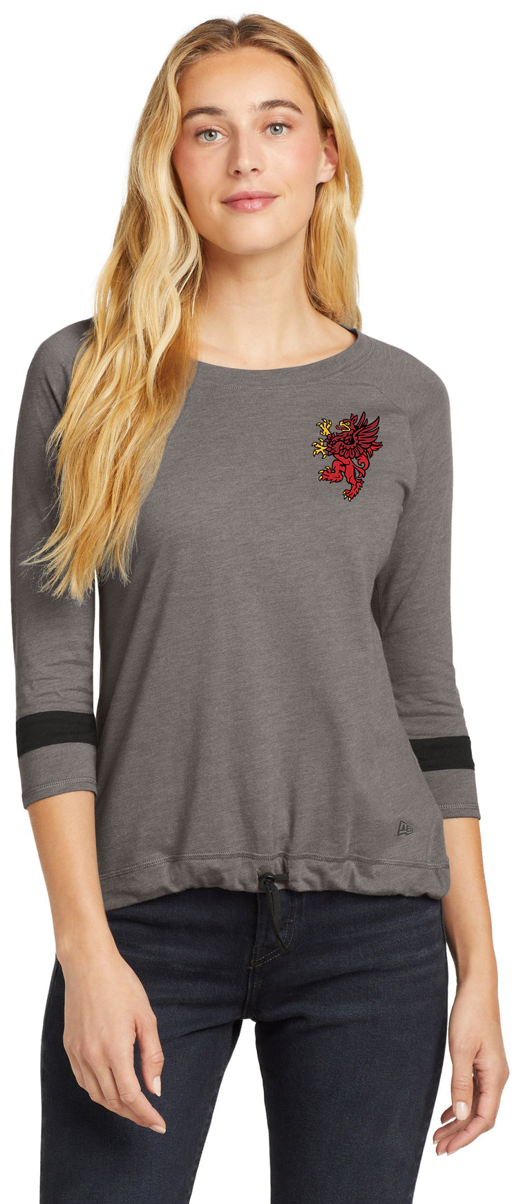 Red Griffin - New Era  Women's Tri-Blend 3/4-Sleeve Tee LNEA136