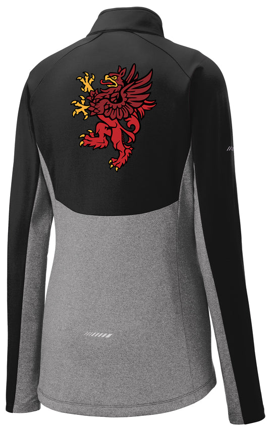 Red Griffin - Sport-Tek Women's Sport-Wick Stretch Contrast 1/4-Zip Pullover. LST854