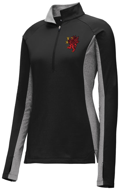 Red Griffin - Sport-Tek Women's Sport-Wick Stretch Contrast 1/4-Zip Pullover. LST854