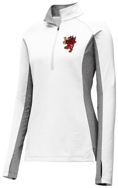 Red Griffin - Sport-Tek Women's Sport-Wick Stretch Contrast 1/4-Zip Pullover. LST854
